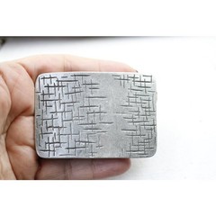Vintage Belt Buckle Rectangle – Striking Modern Accessory Fluted Effect