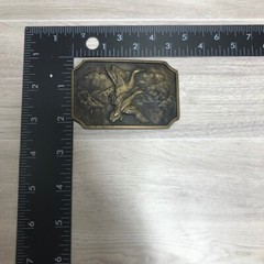 Vintage 1978 Solid Brass BTS Belt Buckle Ducks/Geese Made In USA