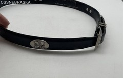 Huskers Black Studded Black Genuine Leather Belt – Men – Size 36