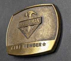 Handyman Club of America Life Member Metal Belt Buckle Funny Man Husband Gift