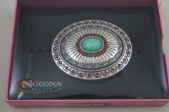 Nocona BLAZIN ROXX SILVER PLATED TOPAZ AND OPAL BELT BUCKLE 37975