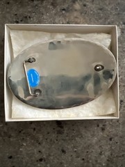 Solid Silver / Bronze Embellished Thunderbird Belt Buckle with Turquoise & Coral