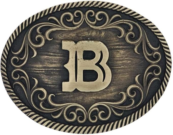 Montana Silversmiths Filigree Initial Attitude Belt Buckle