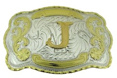 Initial J Letter J Belt Buckles Alphabet J Monogram J Men Cowboy Western RODEO