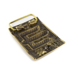 Handmade brass belt buckle Ukrainian Armed Forces, Military Ukrainian tident