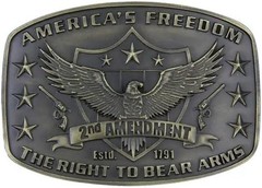 Montana Silversmiths 2nd Amendment Heritage Attitude Buckle