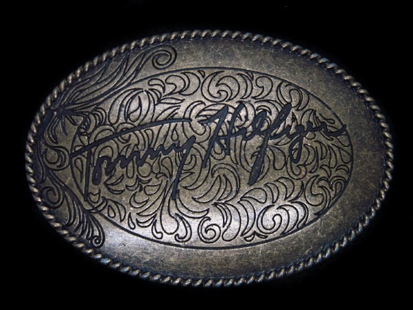 TA09118 REALLY COOL *TOMMY HILFIGER* FASHION CLOTHING ADVERTISEMENT BELT BUCKLE