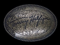 TA09118 REALLY COOL *TOMMY HILFIGER* FASHION CLOTHING ADVERTISEMENT BELT BUCKLE