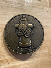 Pacer Vintage Belt Buckle Firefighter 🔥 Fire Hydrant METAL Collector Patina