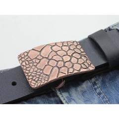 Croco Look Metal Belt Buckle – Textured Design, Elegant & Modern