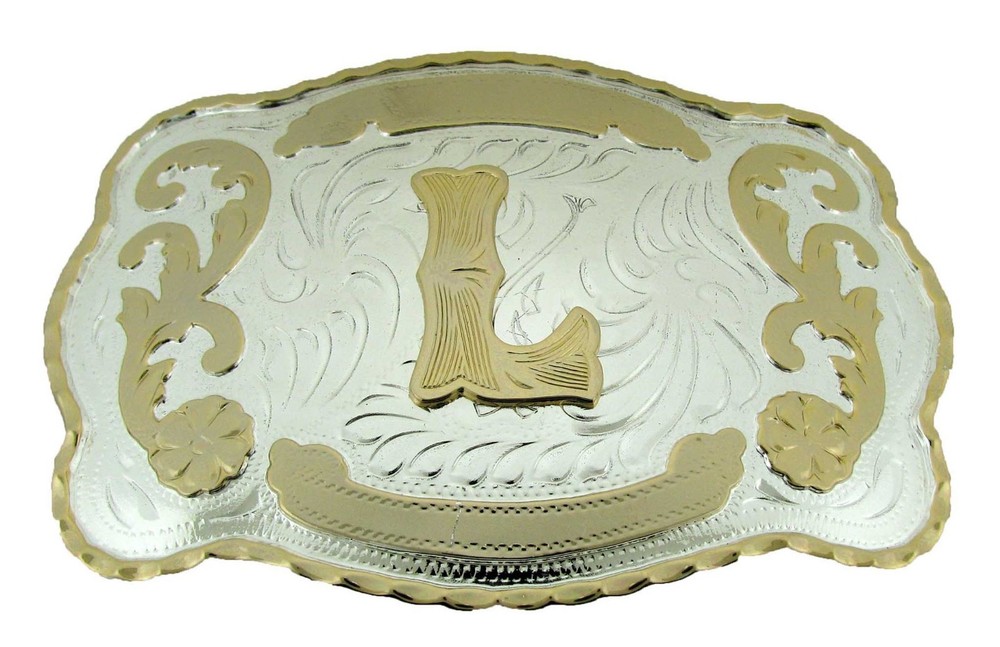 Initial L Letter Belt Buckles Cowgirl Western Cowboy New Men Women Fashion Rodeo