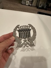 Vintage 2004 Cadillac Emblem Belt Buckle Girls Flag Crown Made In USA