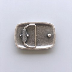 Small Size Vintage Silver Hammer Forged Belt Buckle With 1.38 inch 3.5 cm Loop