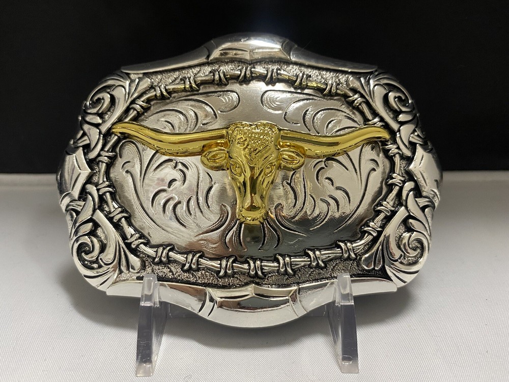 Bull Western cowboy belt buckle Hebilla Vaquera Con Toro