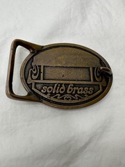 Von West Tech Ether Guild Blank Longhorn Bull Steer 1970s Vintage Belt Buckle