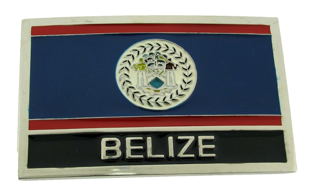 Belize Flag Belt Buckle Belizeans National Day Men Women Western Rodeo Cowgirl