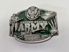 Siskiyou United States Army Pewter Belt Buckle J50 Vtg 1987 Made in USA
