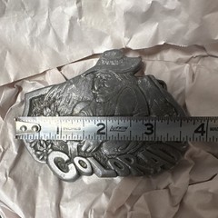 C.D.C. Metalworks Spec-Cast gold mining Belt Buckle for 2” belt 1977