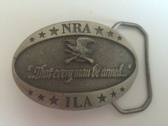 NRA ILA PEWTER BELT BUCKLE – MADE IN USA