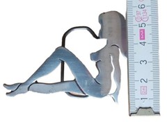 RETRO VINTAGE BELT BUCKLE PINUP GIRL BELT BUCKLE BELT VK49€ PEWTER