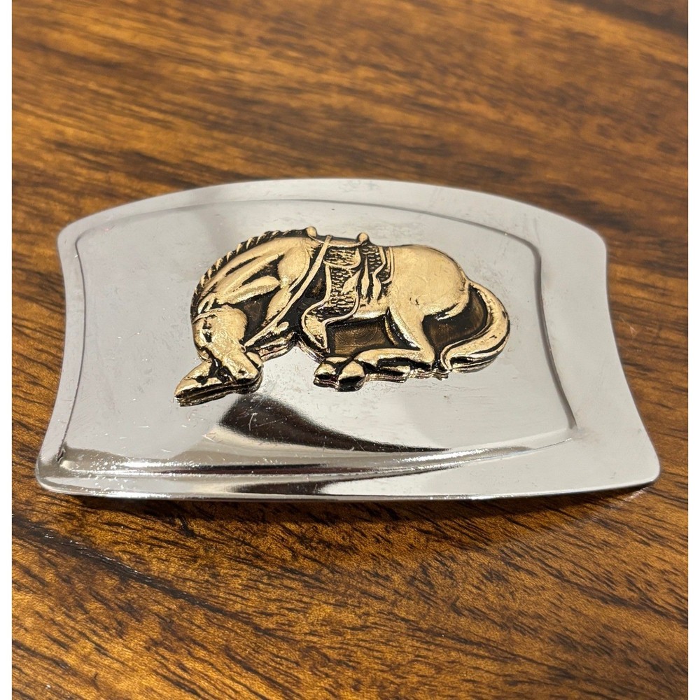Vtg Bucking Bronco Belt Buckle Horse Western Cowboy Rodeo Ranch Circa 80s-90s