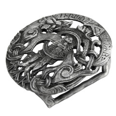 Pewter Tyr Belt Buckle Dryad Design Made in USA – Norse God Asatru Viking Runes