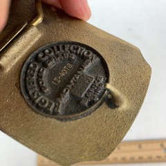 Montana Prospector Belt Buckle 1978 Gold Tone Brass Montana&rsquo;s Banks