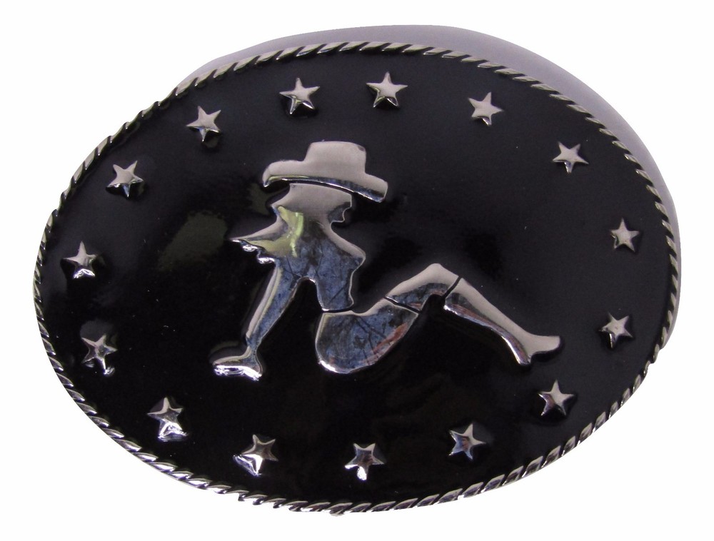 CowGirl Cow Girl Sexy Lady Belt Buckle