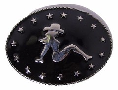 CowGirl Cow Girl Sexy Lady Belt Buckle