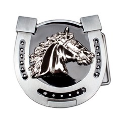 Horse and Saddle Belt Buckle Western Cowboy Native American (HRS-04-S)