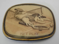 Belt Buckle Tennis Themed Humorous Belt Fits 1.5&Prime; Width Belt