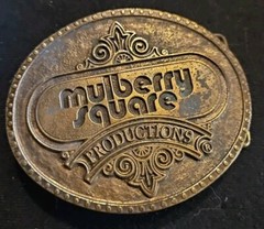 VTG Mulberry Square Productions Belt Buckle Benji Movies Wyoming Studio Art Work