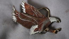 VTG EAGLE BELT BUCKLE 1979 « THE GREAT » BRASS LIMITED EDITION No H-506 m1