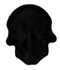 Skull Belt Buckle Grill Bling Black Metal Gothic Tattoo Halloween Party Skeleton