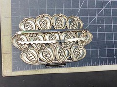 Unknown To Me! Red And Silver Color Heart Pattern. – Half Of Belt Buckle?