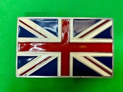 Great Britain Union Flag British Jack United Kingdom G.A.P. Pewter Belt Buckle