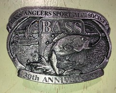1997 BASS Fishing Anglers Sportsman Society 30th Anniversary Belt Buckle