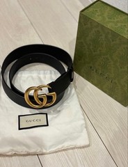 GUCCI Pre-Owned Black Leather Belt 38 Inches