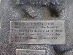 1981 Arroyo Grande Siskiyou Gold Miner Panning Belt Buckle Pewter B-10