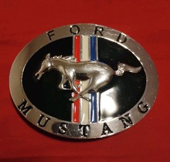 1pcs Mustang Car Belt Buckle Metal Suit 4cm Belt Width 11x8cm