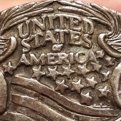 UNITED STATES OF AMERICA DOUBLE EAGLES / STARS & STRIPES Oval Belt Buckle