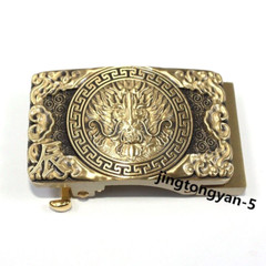 Solid Brass « Dragon » Belt Buckle Automatic Belt Buckles Fits For 35mm Wide Belt