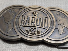 vintage 1970s belt buckle OIL oilwell BAROID western BRASS cowboy DRILLING