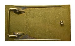 FL103 Vintage Steampunk Antique Brass Plated American USA Flag Buckle 34mm