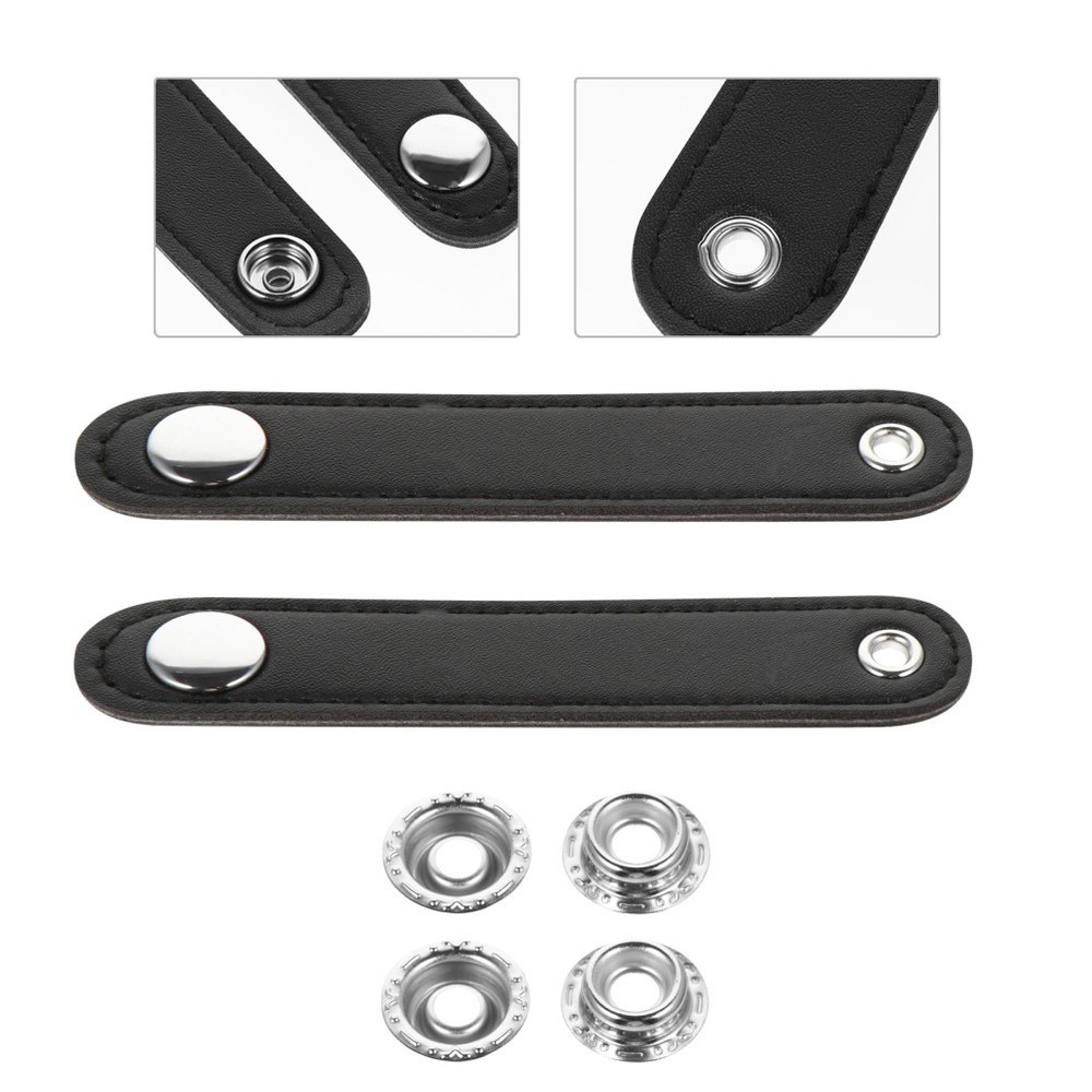 2Pcs Durable Black Bellows Buckle Belt Accessories for Bass Accordion Use