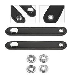 2Pcs Durable Black Bellows Buckle Belt Accessories for Bass Accordion Use