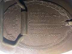 Rare Solid Bronze Turky Belt Buckle Made In USA Sculptured By Steven L Knight
