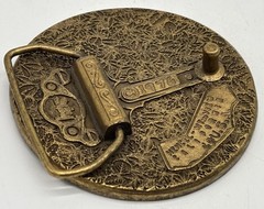 VTG Quarter Dollar Solid Brass Belt Buckle United States America Eagle Coin