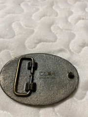 Vintage BUDDY Belt Buckle By Oden – Made In USA – 2-3/4”x 2”