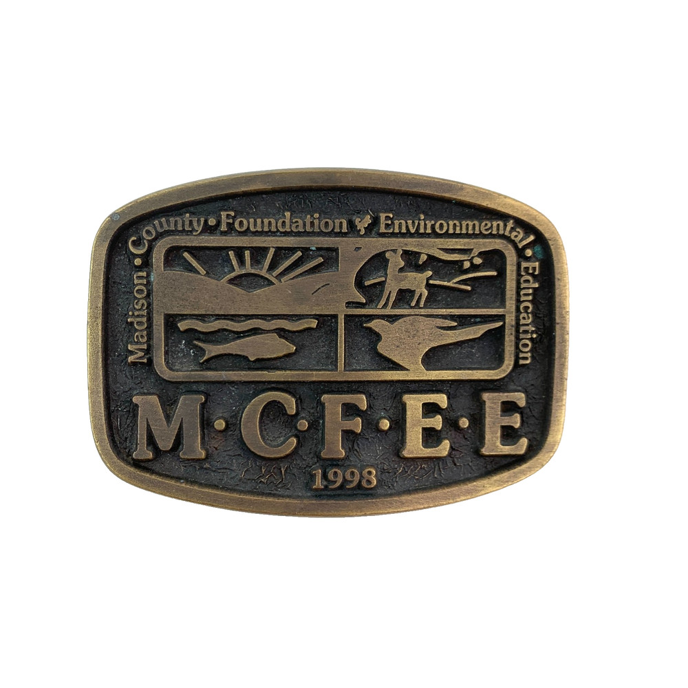 Vintage McFee Madison County 1998 Metal Belt Buckle Spec Cast #67